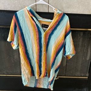 LA style colorful collared button up